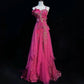 Gorgeous Spaghetti Straps Crystal Sequins Tulle Floor Length Gown Prom Dress Evening Dress  D2159