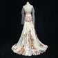 Elegant Spaghetti Straps Sequins Print Floor Length Prom Dress Evening Dress Gala Dress D2161