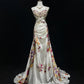 Elegant Spaghetti Straps Sequins Print Floor Length Prom Dress Evening Dress Gala Dress D2161