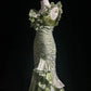 Beauty Ruffle Sequins Pleated Floor Length Prom Dress Evening Dress Gala Dress   D2163
