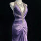 Elegant Halter Crystal Backless Pleated Prom Dress Evening Dress Gala Dress    D2164
