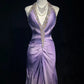 Elegant Halter Crystal Backless Pleated Prom Dress Evening Dress Gala Dress    D2164