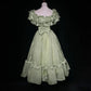 Sweet Square Neckline Ruffle Pleated with Bowknot Prom Dress Evening Dress Gala Dress    D2166