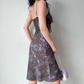Sexy Spaghetti Straps Lace-up Print Short Date Skirt Women Teenage Girl Summer Vacation Dress   D2170