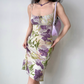 Beauty A Line Spaghetti Straps Print Flower Teenage Girl Women Summer Date Dress Seaside Dress  D2185