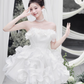 Beauty White Strapless Short Prom Dress Back to School Outfits Homecoming Dress Quinceanera Dress Party Dress  D2195