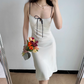 Minimalist Spaghetti Straps Lace up Women Teenage Girl Summer Date Dress Casural Dress  D2223