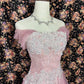 Sweet Off the Shoulder Appliques Tulle Floor Length Prom Dress Evening Dress Party Dress      D2225