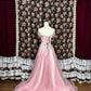Sweet Off the Shoulder Appliques Tulle Floor Length Prom Dress Evening Dress Party Dress      D2225