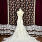 Elegant Asymmetrical Shoulder Pleated Flower Floor Length Prom Dress Evening Dress Wedding Dress     D2226