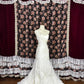 Elegant Asymmetrical Shoulder Pleated Flower Floor Length Prom Dress Evening Dress Wedding Dress     D2226
