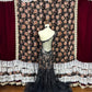 Gorgeous Black Asymmetrical Shoulder Embroidered Flower Floor Length Prom Dress Evening Dress Party Dress   D2227