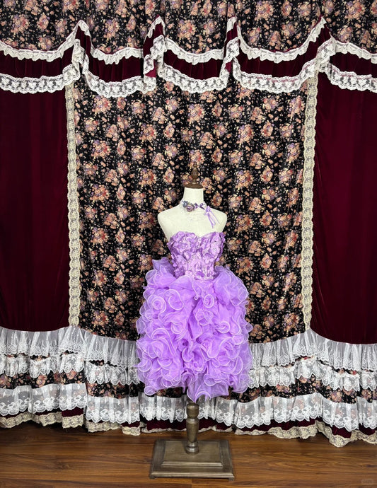 Cute Sweetheart Neckline Flower Sequins Ruffle Short Prom Dress Homecoming Dress Party Dress  D2228