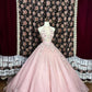 Sweet Halter Appliques Beading Tulle Ball Gown Long Prom Dress Evening Dress    D2231