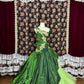 Pretty Asymmetrical Shoulder Appliques Pleated Long Prom Dress Evening Dress Party Dress   D2232