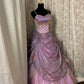Shiny Spaghetti Straps Appliques Pleated Ball Gown Long Prom Dress Evening Dress Party Dress   D2233