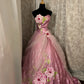 Robe de bal longue à paillettes et décolleté en cœur brillant, robe de soirée, robe de gala D2234