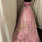 Shiny Sweetheart Neckline Appliques Sequins Ball Gown Long Prom Dress Evening Dress Gala Dress  D2234