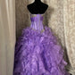 Gorgeous Sweetheart Neckline Sequins Ruffle Ball Gown Long Prom Dress Evening Dress Gala Dress  D2236