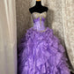 Gorgeous Sweetheart Neckline Sequins Ruffle Ball Gown Long Prom Dress Evening Dress Gala Dress  D2236