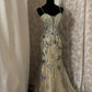 Elegant Spaghetti Straps Sequins Pearl Long Prom Dress Evening Dress Gala Dress D2237