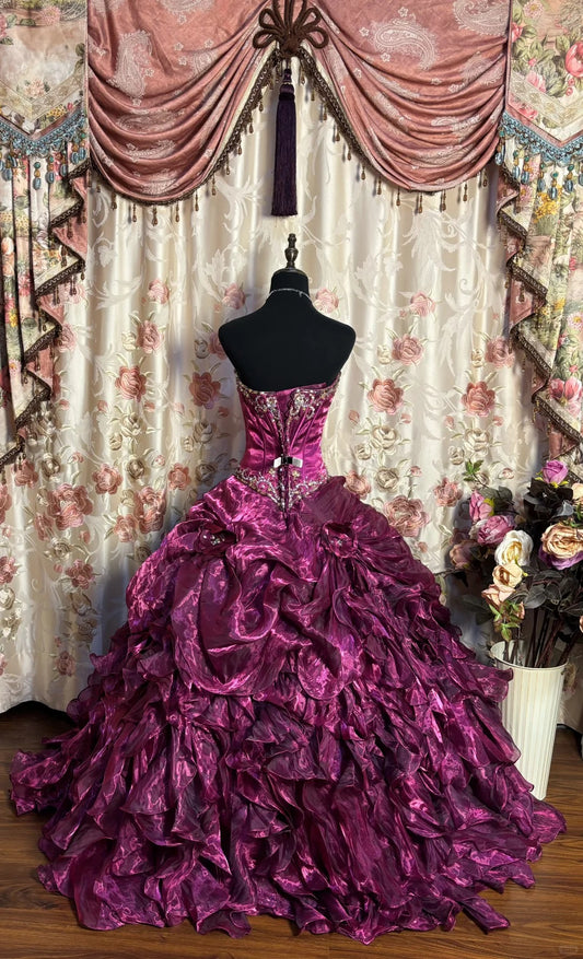 Gorgeous Ball Gown Sweetheart Crystal Long Prom Dress Evening Dress Gala Dress D2238