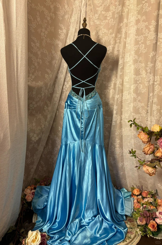 Beauty Prom Dress Spaghetti Straps Backless Asymmetrical Hem  Dress Gala Dress D2243