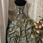 Elegant Prom Dress Sweetheart Pleated Flower Gala Dress Evening Dress Ball Gown D2244