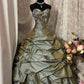Elegant Prom Dress Sweetheart Pleated Flower Gala Dress Evening Dress Ball Gown D2244