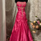 Pretty Prom Dress Strapless Pleated Crystal Gala Dress Evening Dress Dancing Dress   D2245