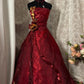 Elegant Prom Dress Strapless Pleated Flower Gala Dress Evening Dress Dancing Dress   D2246