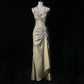 Elegant Prom Dress Spaghetti Straps Beading Pleated Gala Dress Evening Dress Customized Dress   D2255