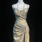 Elegant Prom Dress Spaghetti Straps Beading Pleated Gala Dress Evening Dress Customized Dress   D2255