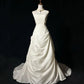 Elegant Prom Dress Strapless Beading Pleated Wedding Dress Evening Dress Customized Dress D2258