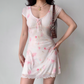 Pretty Women Dress A Line Print Summer Vacation Seaside Dress Teenage Girl Date Dress  D2265