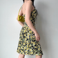 Retro Summer Dress Spaghetti Straps Lace up Floral Short Skirt Women Teenage Girl Vacation Date  Dress D2279