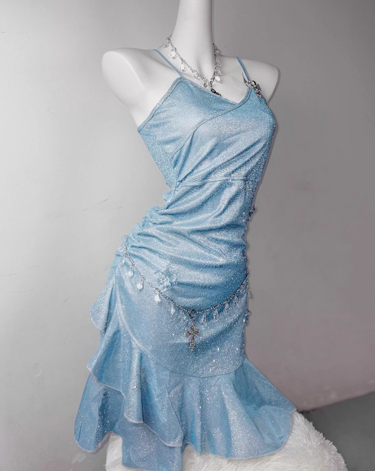 Charming Homecoming Dress Tight Spaghetti Straps Short Prom Dress Party Dress Cocktail Dress Mermaid Dress  D2289