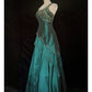 Formal Prom Dress Asymmetrical Straps Beading Tiered Evening Dress Gala Dress Business Dinner Dress D2292