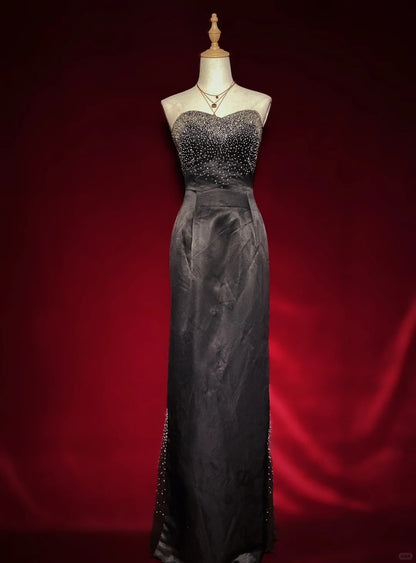 Elegant Long Prom Dress Sweetheart Beaded Evening Dress Gala Dress Business Dinner Dress D2295