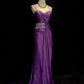 Charming Long Prom Dress Spaghetti Straps Sequins Pleated Evening Dress Gala Dress Business Dinner Dress D2296