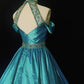 Elegant Prom Gown Pleated Backless Evening Dress Gala Dress Business Dinner Dresses D2297