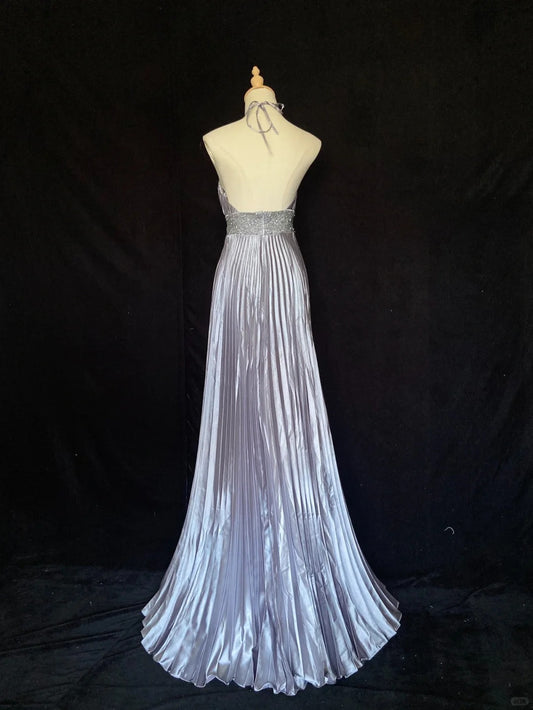 Elegant Long Prom Gown Halter Pleated Evening Dress Gala Dress Customized Party Dresses D2299