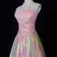 Shiny Prom Gown Asymmetrical Neck Beaded Evening Dress Gala Dress Party Dresses Customized Dress Birthday Outfits D2302