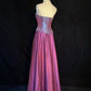 Beauty Prom Dress A Line Strapless Evening Dress Gala Dress Business Dinner Dress D2306