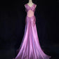 Elegant Prom Dress V-neck Pleated Long Evening Dress Business Dinner Dress Gala Dress D2308