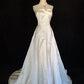 Pretty Wedding Dress A Line Strapless Train Wedding Dress Gala Dress Prom Dress D2312