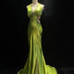 Charming Prom Dress V-neck Beading Split Gala Dress Business Dinner Dress Evening Dress Prom Gown D2320