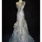Beauty Prom Dress One Shoulder Tulle Ruffle Gala Dress Evening Dress Business Dinner Dress   D2324