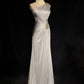 Elegant Prom Dress One Shoulder Blackless Pleated Gala Dress Evening Dress Business Dinner Dress   D2325