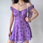 Sexy Summer Dress A Line V-neck Print Flower Short Skirt Women Teenage Girl Dress Date Dress Vacation Dress D2330